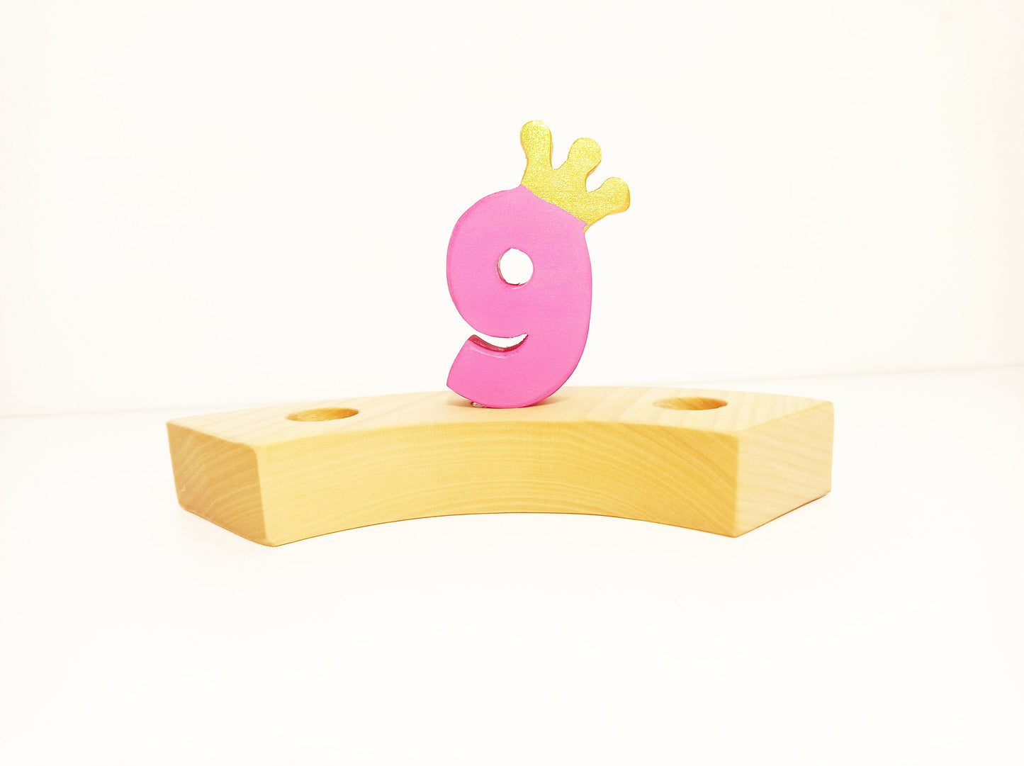 Number 9 birthday ring ornament, waldorf ring ornament, waldorf decoration, birthday ring, birthday decorations, waldorf numbers, jaar ring