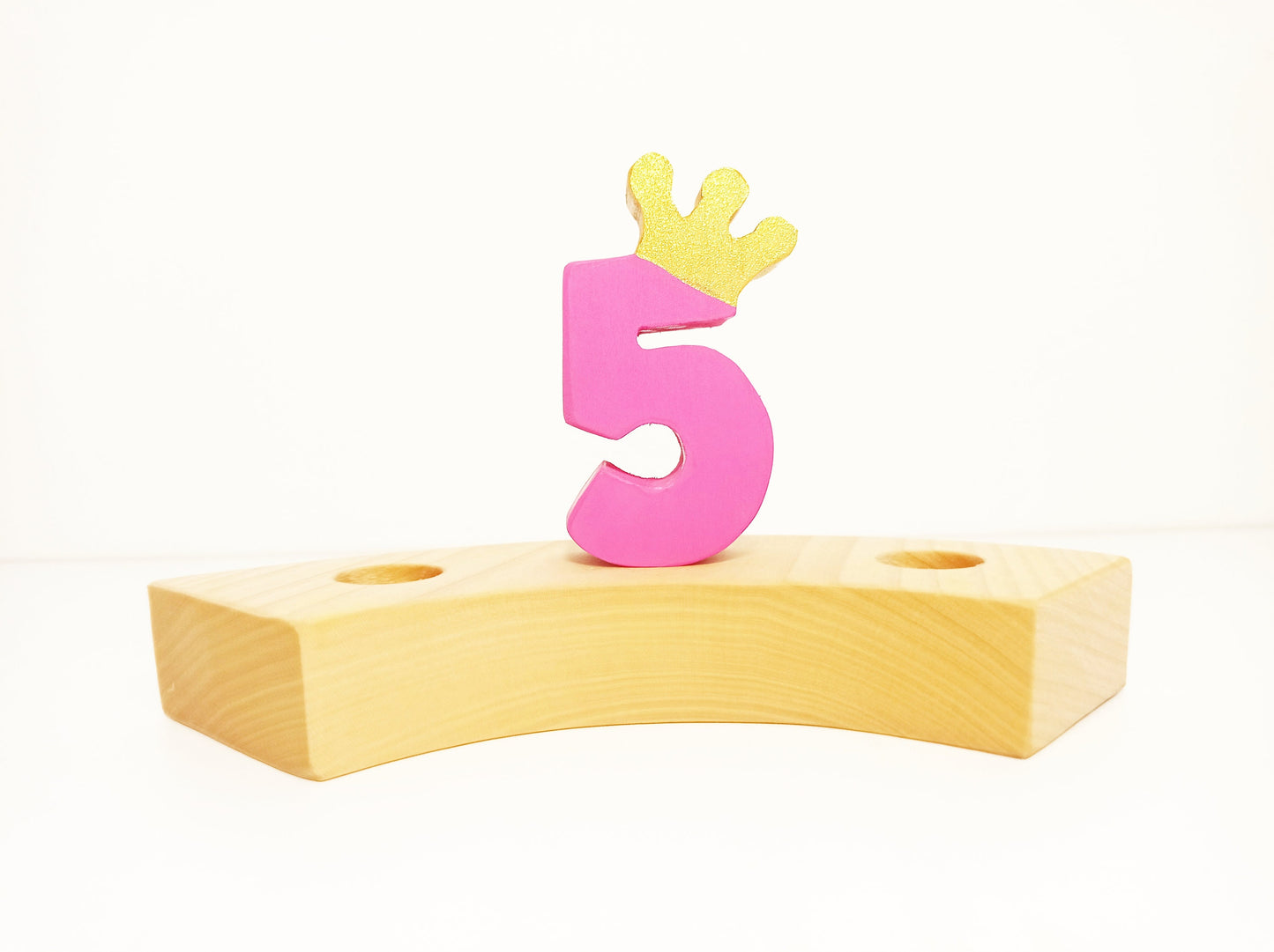 Number 5 birthday ring ornament, waldorf ring ornament, waldorf decoration, birthday ring, birthday decorations, waldorf numbers, jaar ring
